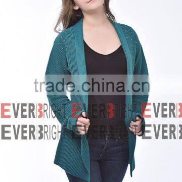 OEM Service custom cardigan knitted with no button