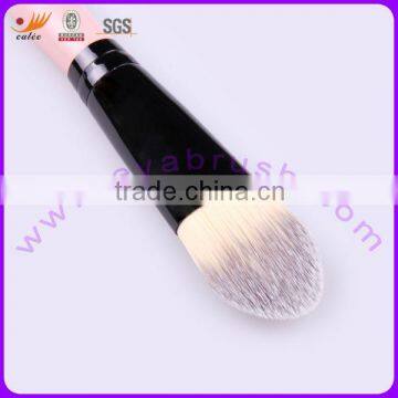 Foundation/Mask/Makeup Brush with Aluminium Ferrule and Tripled Color Synthetic Hair