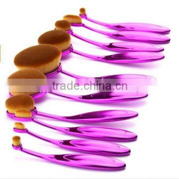 New Hot Sale10pcs Makeup Brushes Set Eyeshadow Foundation Blush Cosmetic Brush Rose Red Fashionable Oval Makeup Brush Tools photo-3