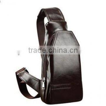 Durable and genuine leather men's chest bags,waist bags