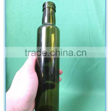 250ml Round Olive Green Glass Kitchen Condiment Olive Oil Empty Bottle