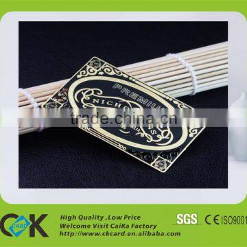 Custom luxury metal business card from gold supplier