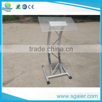 Hot hotel meeting acrylic speech podium , aluminum speech podium stand