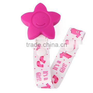 2017 Latest Design Fashion Colorful Baby Silicone Flower Pacifier Chain photo-6
