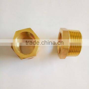High Quality Pneumatic Brass Bushing 1/8 Female 1/4 Male Thread Reducer Brass Fitting photo-3