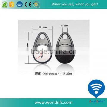 13.56MHz RFID 1K S50 Black Keyfob, F08 Keychain for Access Control photo-2