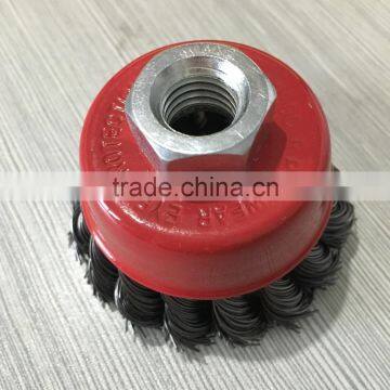 High Quality Twisted Stainless Steel Wire Cup Brush for Machine Polishing