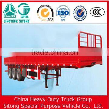 13 Meter Detachable Wall Sidewall Trailer, Dropside Trailer, Tri-axle Flatbed Sidewall Semi Trailer photo-2
