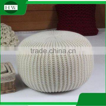 Wholesale Living Room Home Office Bed Homeware Round Soft Indian Moroccan Ottoman Crochet Knitted Pouf Japanese Tatami Mat photo-3