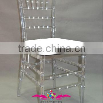 ice transparent resin chiavari chair