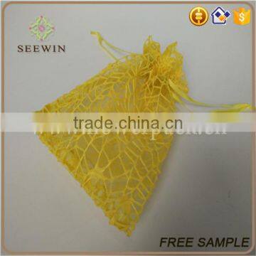 Sheer and Bright-colored Drawstring Mesh Bag photo-6