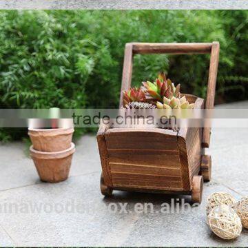 2015 Wooden Flower Pots With Wheels photo-3