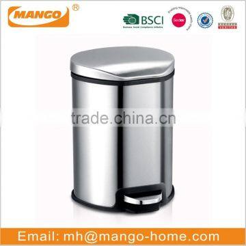 Good Quality Stainless Steel Toilet Padal Waste Bin With Black Inner Bucket photo-2