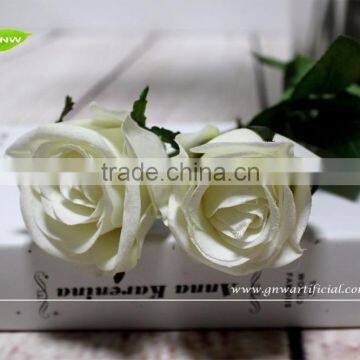 GNW FL-RS70-8CM White Elegant Indian Rose Flower for Wedding Party photo-2