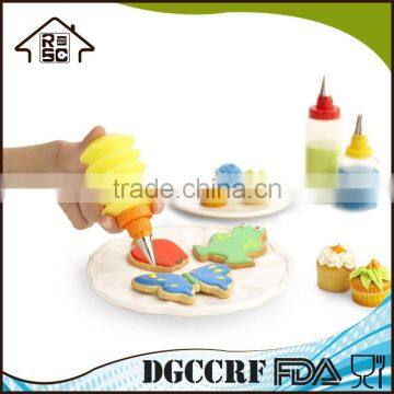 LGFB/FDA 5pcs Cake Squeeze Decorating Tools,Plastic Decorating Cake Tools,Cake Decorate Set photo-2
