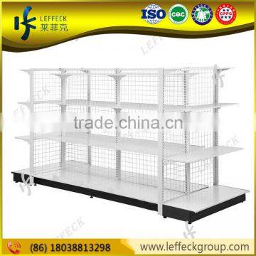 Retail convenience store gondola wire metal supermarket shelf