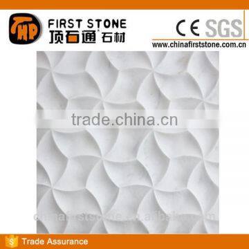 FSMP-136 CNC White Marble Decoration Panel