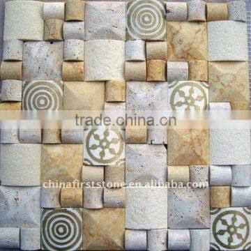 Travertine Marble Mix Mosaic FSMT-157