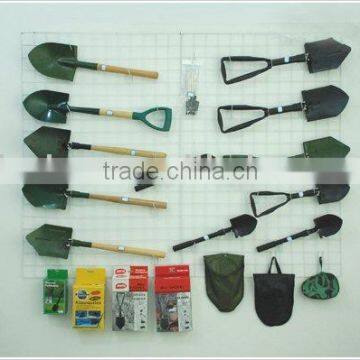 Garden tools folding shovels wood handle spades