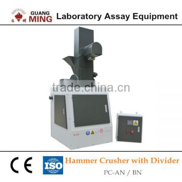 hot selling and high efficiency sample hammer crusher with divider