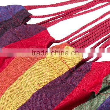 Rainbow Stripe Cotton Hanging Hammock Swing Chair photo-3