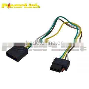 S20175 TRAILER END LIGHT WIRING HARNESS BONDED FLAT 4 WAY POLE PIN CONNECTOR