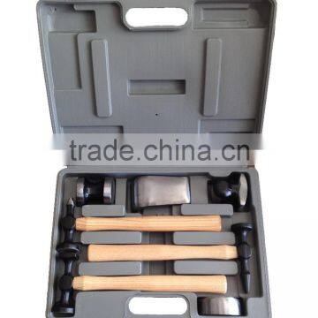 7 pcs/set auto repair hammer w/hickory wooden handle