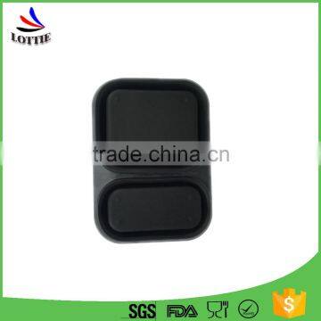 2016 Best Selling High Temperature Microwavable Eco-Friendly Feature Microwave Safe Silicone Folding Lunch Box for Kids photo-2