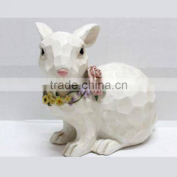 Western Jesus garland resin easter rabbit 22x22x14cm 1.1kg