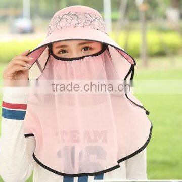 Korean Edition Sun Hat Hat Female Summer Lace Protection of Neck Neck Eaves Sunscreen Caps ms Outdoor Cycling Caps photo-6