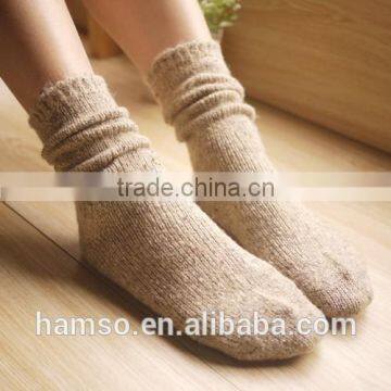 cream wool pure socks