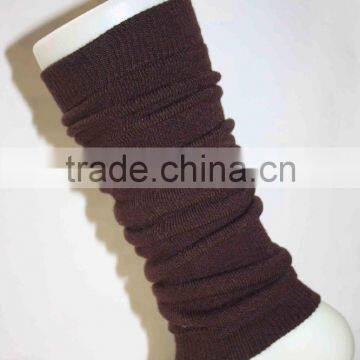 Grey color cotton knit boot cuff socks