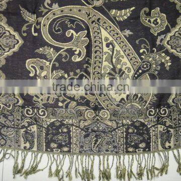 2017 Winter The Latest Russian Stylish Lady Jacquard Paisley Floral Fashion Shawl 100%viscose photo-3