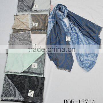 Spring New Lady Jacquard Floral Classic Scarf 100%rayon photo-3