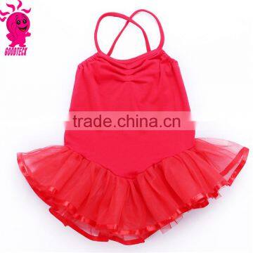 Plain Cotton Gymnastic Spaghetti Strap Kid Leotard Rompers Children Girls Summer Clothes photo-3