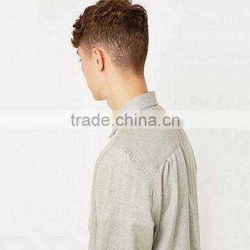 Wholesale 2016 New Style Casual Long Sleeve Linen Slim Fit Shirts for Men photo-3