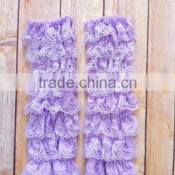 Cute Baby Girls Pink Leg Warmers Ruffle Tulle Baby Girls Lace Legging Warmers photo-4