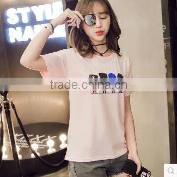 Loose T-shirts Female Cartoon Short-sleeved Summer 2017 New Tide photo-3