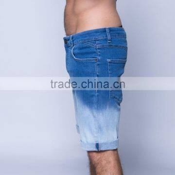 2017 Fashion Men's Jeans Shorts in Blue Stone Wash photo-2