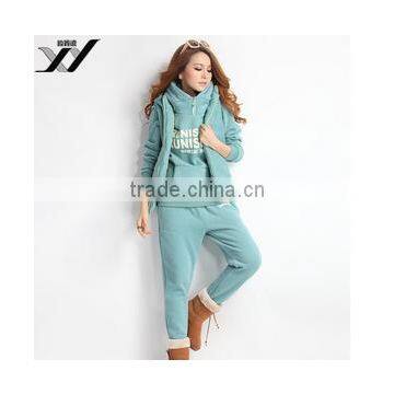 OEM Wholesale Fashion Womens 3PCS Suit Autumn Winter Casual Sports Hoodies Top + Vest + Pants photo-2