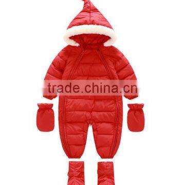 Kids Wholesale Winter Clothes,custom Design High Quality Baby and Infant Winter Hooded Rompers photo-4
