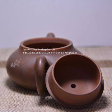 Flower Hand Carving Tea Pot With Ceramic Side Handle photo-3