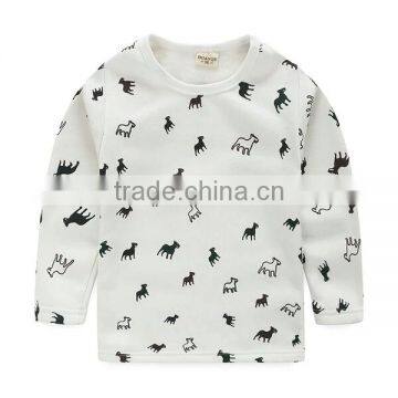 2016 Printed Running Horse Tee Baby Boy Children Clothing T-Shirts 0-24M photo-2