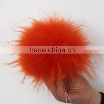 Myfur Wholesale Orange Color Raccoon Fur Ball Hot Sale Animal Fur Accessory Pom Pom