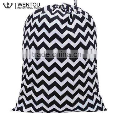 Monogramed Chevron Laundry Bag With Drawstring photo-2