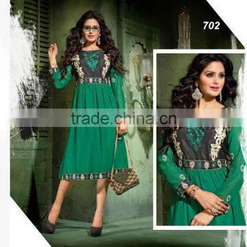 Designer Georgette Long Kurtis photo-5