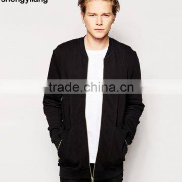 Fashion Golden Zipper Long Bomber Jacket Wholesale Guangzhou Clothing Factory photo-2