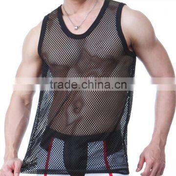 Custom Mesh Fabric Gym Singlets for Men / Blank Singlet T13345 photo-3