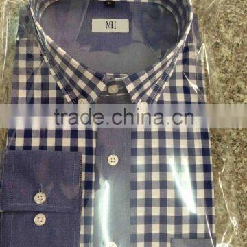 2017 Latest Design Men' Plaid Cotton Shirt With Contrast Color on Placket photo-2