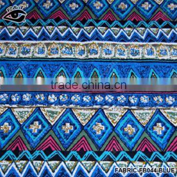 145CM Blue Printed Patterns Linen Fabric Wholesale Fabric photo-2